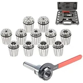 ER32 R8 Collet Set with 11Pcs ER32 Collet Set and Wrench for CNC Engraving Machine & Milling Machine (0.0004'' Accuracy)