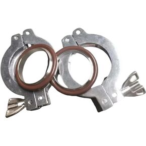 KF25 Clamp Clamp Clamp + KF حلقة تركز على الفولاذ المقاوم للصدأ مع حلقة O (حزمة 2)