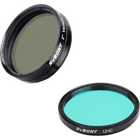 SVBONY SV128 Telescope Filter Polarizing Filter for Astronomic, Bundle with 2 inches UHC Filter for Observations of Deep Sky Objects