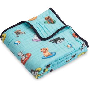 LollyBanks Muslin Baby Blanket 100% Organic Cotton, Muslin Quilt Lightweight, Toddler Blanket for Boys and Girls, 6 Layers Baby Blankets 47"x 47", Soft Nursery Receiving Blankets (Golf Print)
