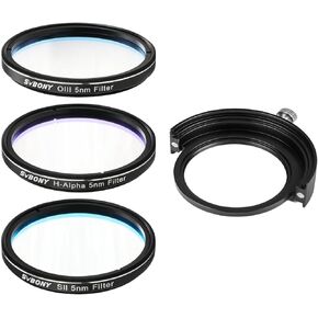 SVBONY SV227 2" Narrow-Band Filter Kit, OIII-CCD H-Alpha SII-CCD 5nm Narrow-Band Filter Reduce Light Pollution Bundle with SV226 2'' Holder for Filter Drawer, for Deep Sky Photography