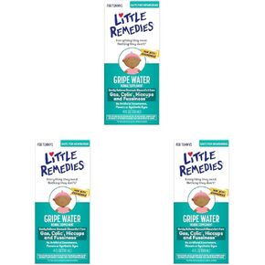 Little Remedies Gripe Water-No Alcohol, Sodium Bicarbonate, Artificial Color & Gluten Free-Safe for Newborns, 4 Fl. Oz (Pack of 3)