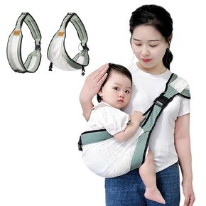 Baby Sling Carrier,Toddler Carrier,Baby Sling,Portable and Adjustable Non-Slip Hip Seat Carriers 10-45lbs(Black,Mesh)
