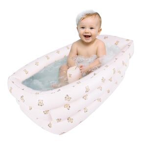 Inflatable Baby Bathtub for Infants to Toddler, Portable Bathtub with Anti-Slip Air Pump, Small Ball Pool, Foldable Bath Tub for Travel, 30.7 x 14.57 Inch(Whale)