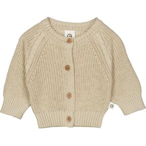 Organic Cotton Chunky Knit Baby Cardigan with Button Closure – Soft, Cozy, and Machine Washable Sweater
