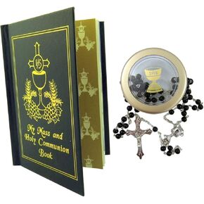 Gift Set, My Mass and Holy Communion Missal and Rosary with Case for Boys