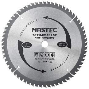 8 Inch 64 Tooth Circular Saw Blade Anti Kickback Tooth for Wood Cutting with 5/8-Inch Arbor