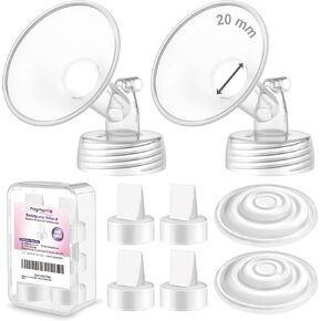 Maymom Pump Parts Compatible with Spectra S1 Spectra S2 Spectra Incl Wide Mouth Flange (20 mm) Duckbill Valve Silicone Membrane Replacement Parts Not Original Spectra Shield Parts