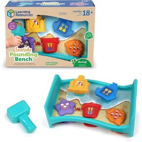 Learning Resources Seaside Pounding Bench, Seaside Game, Toddler Toys, Preschool Learning Activities, Toddler Learning Activities, Shape Sorter, Fine Motor Toys, Kids Hammer, Easter Gifts