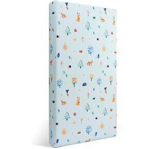 Dual-Sided Crib Mattress, Dual Firmness Memory Foam Toddler Mattress with Ultra-Soft Jacquard Cover, Waterproof Washable Standard Size for Toddler Bed, Woodland Animal