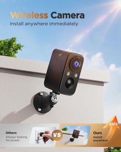 Security Cameras Wireless Outdoor Battery: 2K WiFi Camera Indoor for Home Security System - CCTV Camera Waterproof Night Vision Camaras de Seguridad para Casa Inalambricas in Saudi Arabia