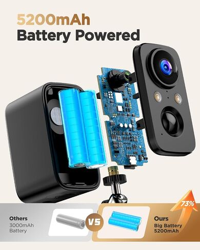 Security Cameras Wireless Outdoor Battery: 2K WiFi Camera Indoor for Home Security System - CCTV Camera Waterproof Night Vision Camaras de Seguridad para Casa Inalambricas in Saudi Arabia