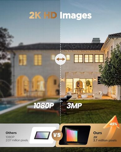 Security Cameras Wireless Outdoor Battery: 2K WiFi Camera Indoor for Home Security System - CCTV Camera Waterproof Night Vision Camaras de Seguridad para Casa Inalambricas in Saudi Arabia