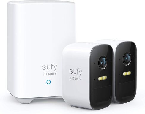 eufy Security, eufyCam 2C 2-Cam Kit, Security Camera Wireless Outdoor, Home Security System, HomeKit Compatibility, 1080p HD, IP67, Night Vision, Motion Only Alert, No Monthly Fee in Saudi Arabia