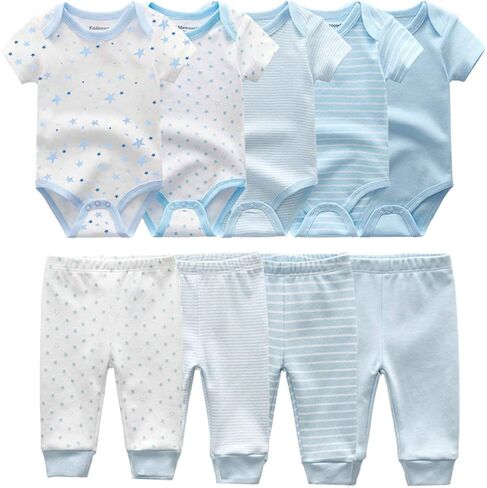 Kiddiezoom Unisex Newborn Baby Short-Sleeve Bodysuit Baby Layette Essentials Giftset Clothing Set in Saudi Arabia