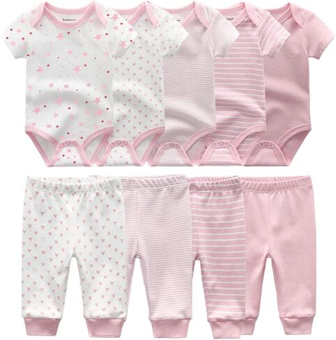 Kiddiezoom Unisex Newborn Baby Short-Sleeve Bodysuit Baby Layette Essentials Giftset Clothing Set in Saudi Arabia