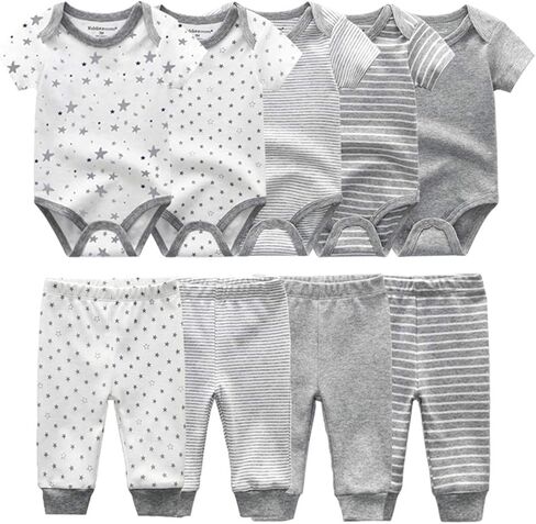 Kiddiezoom Unisex Newborn Baby Short-Sleeve Bodysuit Baby Layette Essentials Giftset Clothing Set in Saudi Arabia
