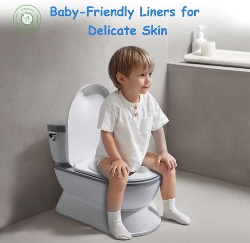 [30 Counts] CheerTry Potty Liners, 300ML Water Super-Absorbent Potty Bags, Thick & Tear-Resistant, Drawstring Opening & Easy to Tie, Fits Most Potty Chairs in Saudi Arabia