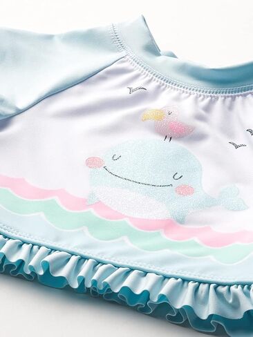 Girls' Two-Piece Printed Rashguard Sets in Kuwait