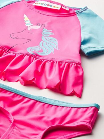 Girls' Two-Piece Printed Rashguard Sets in Kuwait