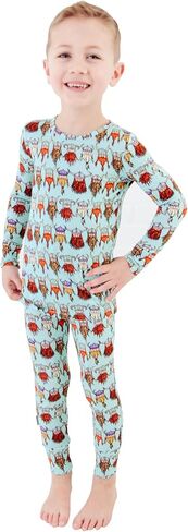 Two Piece Pajama Set | Boys-Girls | Toddler Sleepwear | Matching Family Pajama | Lightweight, Comfortable for Skin in Saudi Arabia