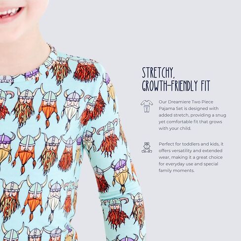 Two Piece Pajama Set | Boys-Girls | Toddler Sleepwear | Matching Family Pajama | Lightweight, Comfortable for Skin in Saudi Arabia