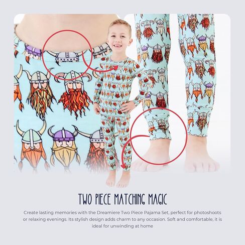 Two Piece Pajama Set | Boys-Girls | Toddler Sleepwear | Matching Family Pajama | Lightweight, Comfortable for Skin in Saudi Arabia