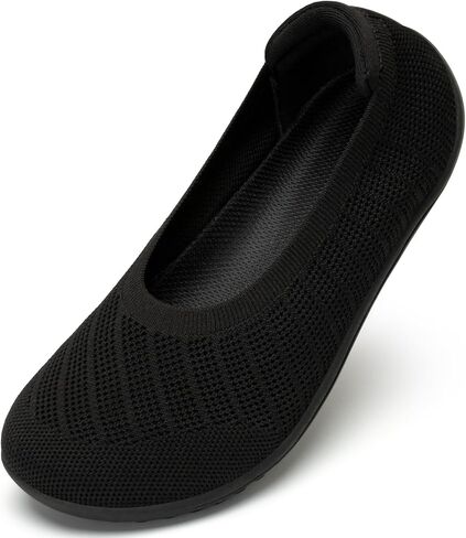 Women's Ballet Flats Wide Toe Box Barefoot Dress Shoes Knit Flat Comfortable Casual Walking Shoe Minimalist Zero Drop Slip On in Saudi Arabia