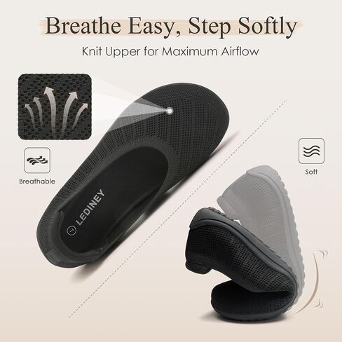 Women's Ballet Flats Wide Toe Box Barefoot Dress Shoes Knit Flat Comfortable Casual Walking Shoe Minimalist Zero Drop Slip On in Saudi Arabia