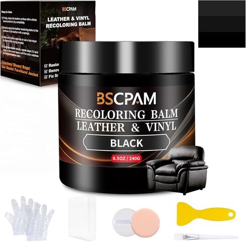 Maroon Leather Recoloring Balm with 100ml Mink Oil,Leather Couch Scratch Remover,Leather Repair kit for Vinyl Furniture and Car Interior,Leather Dye Paint,Mink Oil for Leather in Kuwait