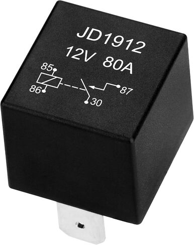 2 Pack JD1912 Car Relay, 12V 80A, 4 Pin SPST, Automotive Switches and Starters, Waterproof Relay for Boat Tractor Truck Motorcycle (2) in Kuwait