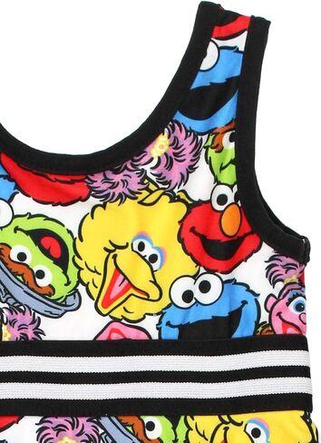 Sesame Street Girls Dress with Panties for Infant and Toddler – White/Multicolor in Kuwait