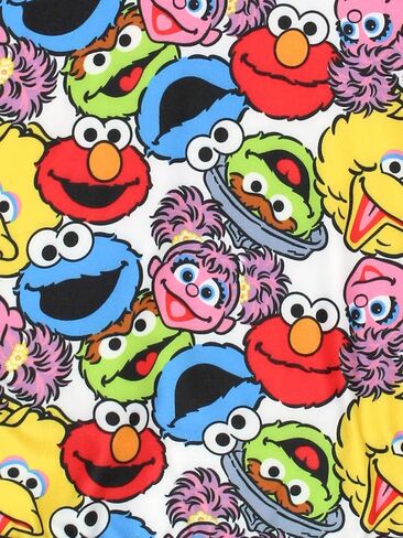 Sesame Street Girls Dress with Panties for Infant and Toddler – White/Multicolor in Kuwait