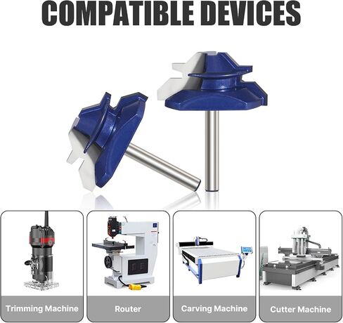 45 Degree Lock Miter Router Bit 1/4'' Shank 3/4'' Stock, Woodworking Milling Cutter Tenon Tool for Making a Wood Drawer, Window, Cupboard in Kuwait