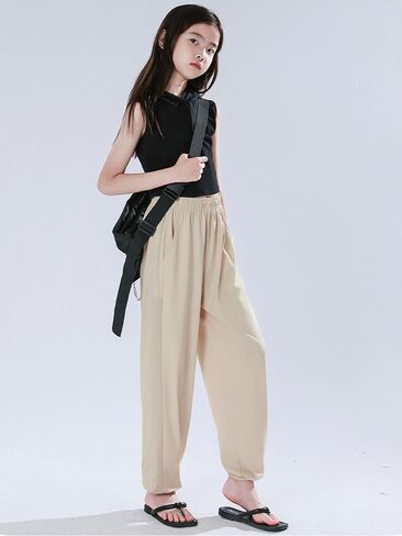 Enfants Chéris Girls Summer Baggy Harem Pants with Pockets Lightweight Quick Dry Sweatpants in Saudi Arabia
