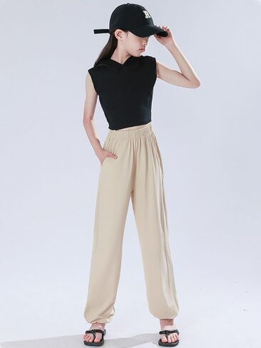 Enfants Chéris Girls Summer Baggy Harem Pants with Pockets Lightweight Quick Dry Sweatpants in Saudi Arabia