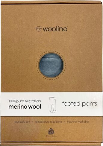 Woolino Baby Pants Romper Pants ، 100 ٪ Merino Wool Baby Pants ، سراويل حديثي الولادة مع قدمي للرضيع والفتاة in Kuwait