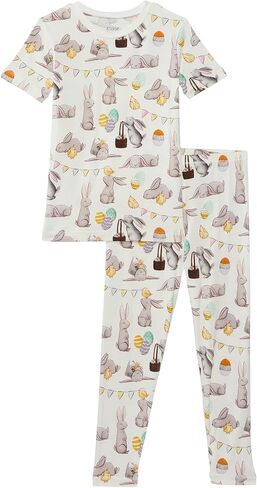 KicKee Pants Baby Girls' Print Long Sleeve Pajama Set (Toddler/Little Big Kids) in Saudi Arabia