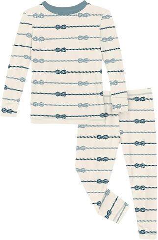 KicKee Pants Baby Girls' Print Long Sleeve Pajama Set (Toddler/Little Big Kids) in Saudi Arabia