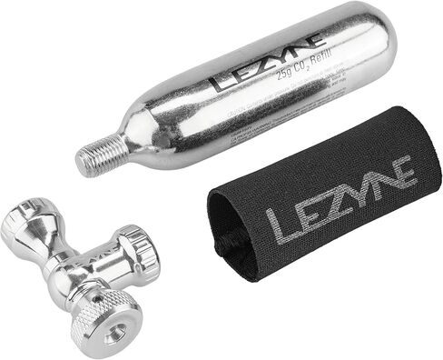 منفاخ إطارات الدراجة من Lezyne Control Drive CO2، الرأس فقط، الطريق، الجبل، مجموعة مسطحة لدراجة الحصى، ثاني أكسيد الكربون الملولب، صمام بريستا أو شريدر، أزرق in Saudi Arabia