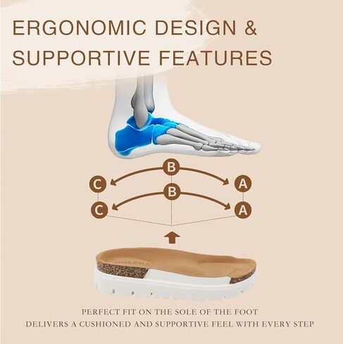 Women Platform Sandals, Arch Support Slides with Adjustable Buckle Straps, Open-Toe Wedge Chunky Sandals for Summer Size 5-10 in Saudi Arabia