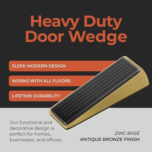 الأجهزة المعمارية - سدادة باب من الزنك شديدة التحمل مع مقابض مطاطية مضادة للجرجر - سدادات أبواب إسفينية معدنية ومطاطية لأسفل الباب - سدادات أبواب حديثة - إسفين باب مربى مانع للباب in Kuwait