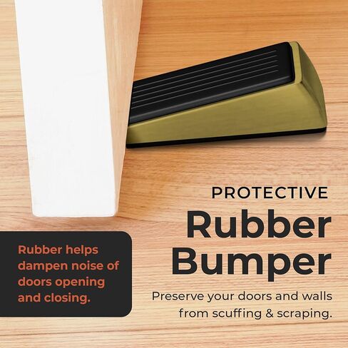 الأجهزة المعمارية - سدادة باب من الزنك شديدة التحمل مع مقابض مطاطية مضادة للجرجر - سدادات أبواب إسفينية معدنية ومطاطية لأسفل الباب - سدادات أبواب حديثة - إسفين باب مربى مانع للباب in Kuwait