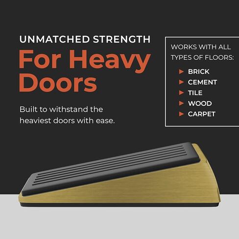 الأجهزة المعمارية - سدادة باب من الزنك شديدة التحمل مع مقابض مطاطية مضادة للجرجر - سدادات أبواب إسفينية معدنية ومطاطية لأسفل الباب - سدادات أبواب حديثة - إسفين باب مربى مانع للباب in Kuwait