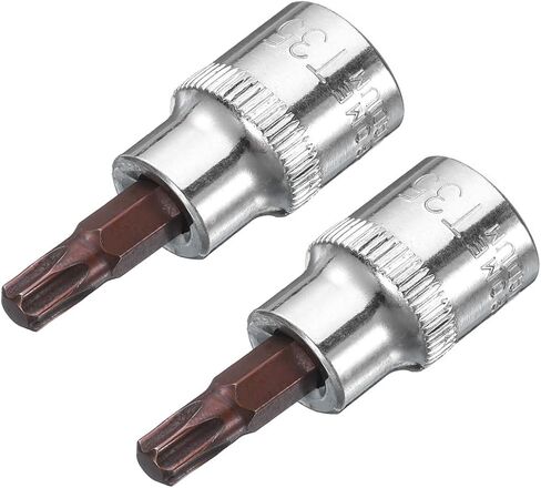 uxcell 3/8" Drive x T35 Torx Bit Socket, S2 Steel Bits, CR-V Sockets 2" Length (For Hand Use Only) 2pcs in Kuwait