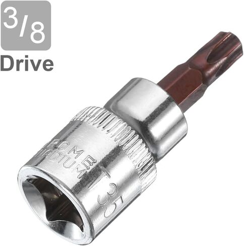 uxcell 3/8" Drive x T35 Torx Bit Socket, S2 Steel Bits, CR-V Sockets 2" Length (For Hand Use Only) 2pcs in Kuwait