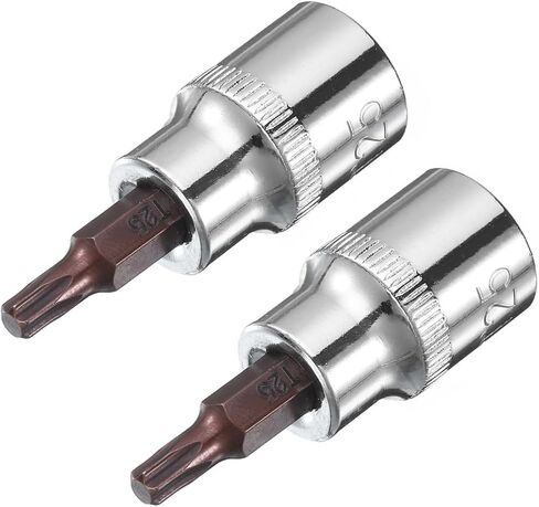 uxcell 3/8" Drive x T35 Torx Bit Socket, S2 Steel Bits, CR-V Sockets 2" Length (For Hand Use Only) 2pcs in Kuwait