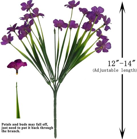 نباتات زهور اصطناعية صناعية بوعاء لطاولة داخلية خارجية، 14 حزمة من الزهور البلاستيكية من زهور الأقحوان الحريرية مع وعاء نبات معلق لتزيين فناء الشرفة والباب الأمامي in Kuwait