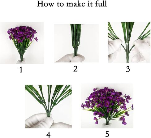 نباتات زهور اصطناعية صناعية بوعاء لطاولة داخلية خارجية، 14 حزمة من الزهور البلاستيكية من زهور الأقحوان الحريرية مع وعاء نبات معلق لتزيين فناء الشرفة والباب الأمامي in Kuwait