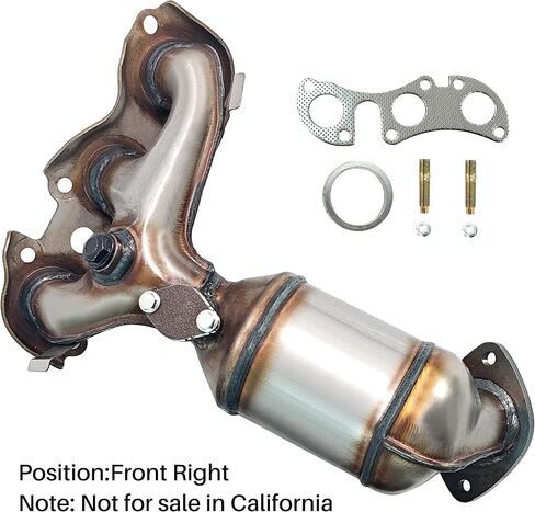 [أمامي يسار] محول حفاز مشعب عادم FortunaFlow متوافق مع Lexus ES300 2002-2003 3.0L، المرجع 16466,641525,674-882 (محول حفاز عالي التدفق متوافق مع وكالة حماية البيئة + بنك 1) in Kuwait